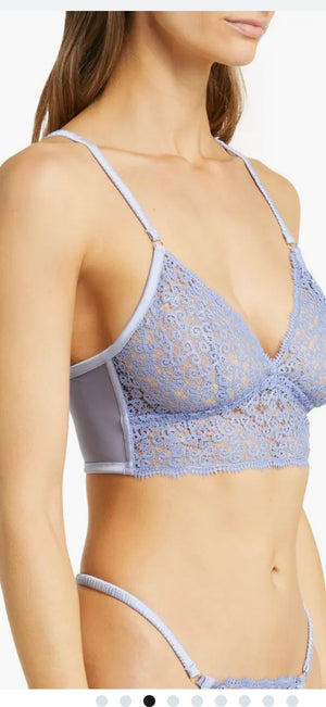 Floral Lace Longline Bralette