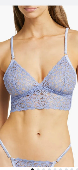 Floral Lace Longline Bralette