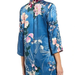 Peony Floral Satin Caftan